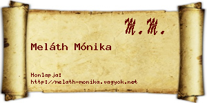 Meláth Mónika névjegykártya
