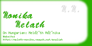monika melath business card